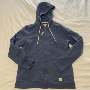 L.L. Bean Organic Cotton Zip-up Hoodie In Vintage Indigo - Sz Medium